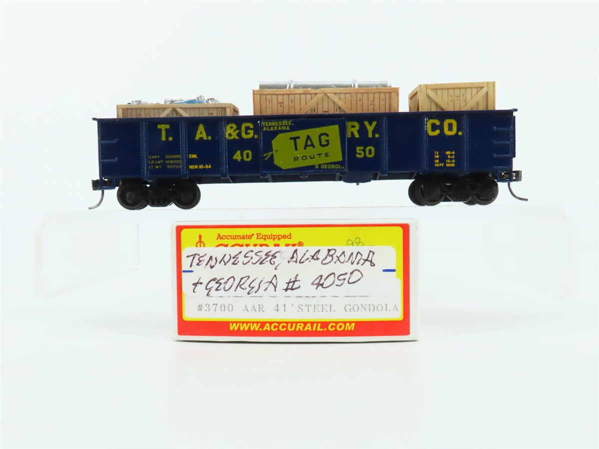 HO Scale Accurail 3700 TAG Railway 41&#39; Gondola #4050 Pro Custom w/ Load