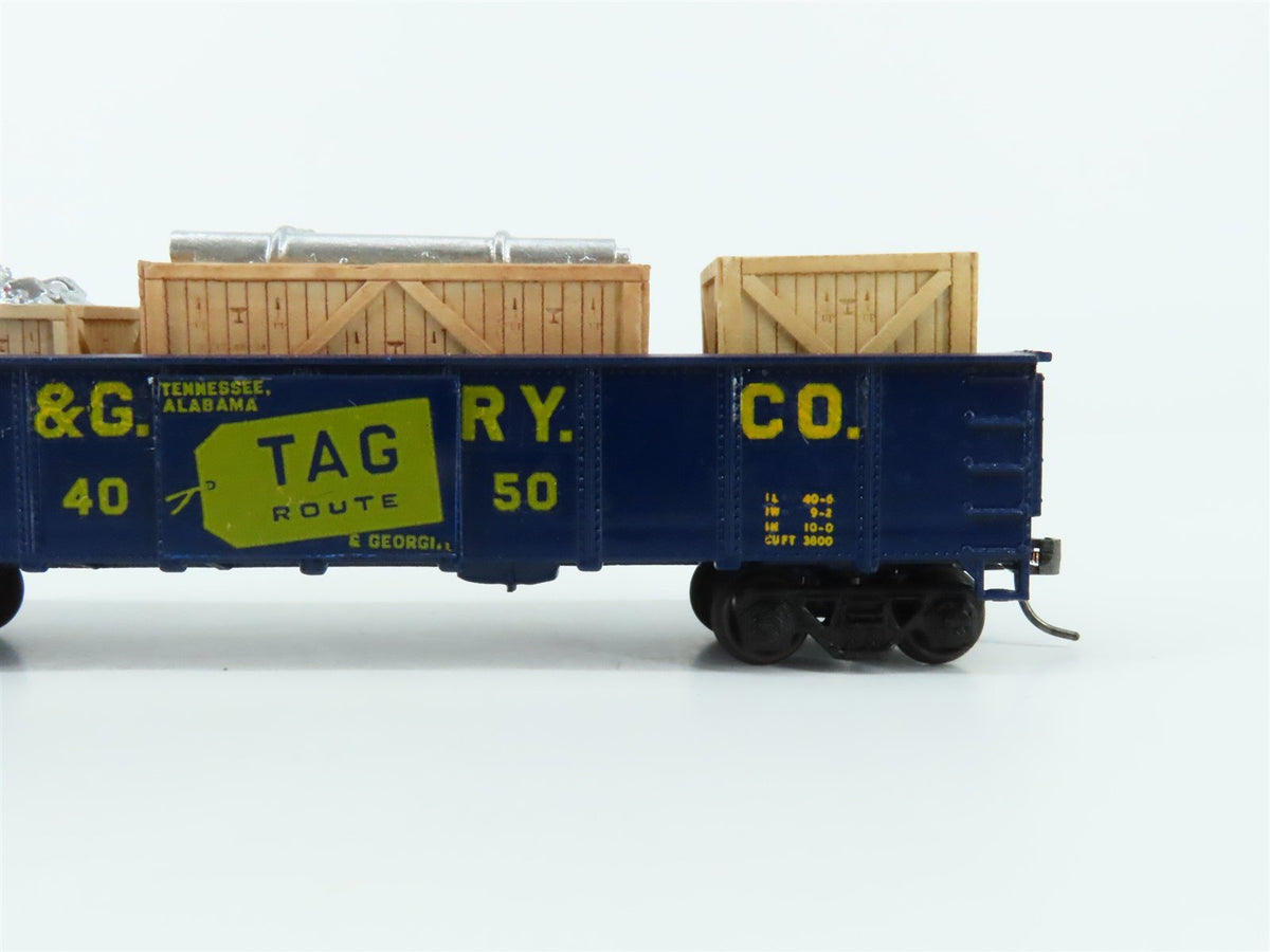 HO Scale Accurail 3700 TAG Railway 41&#39; Gondola #4050 Pro Custom w/ Load