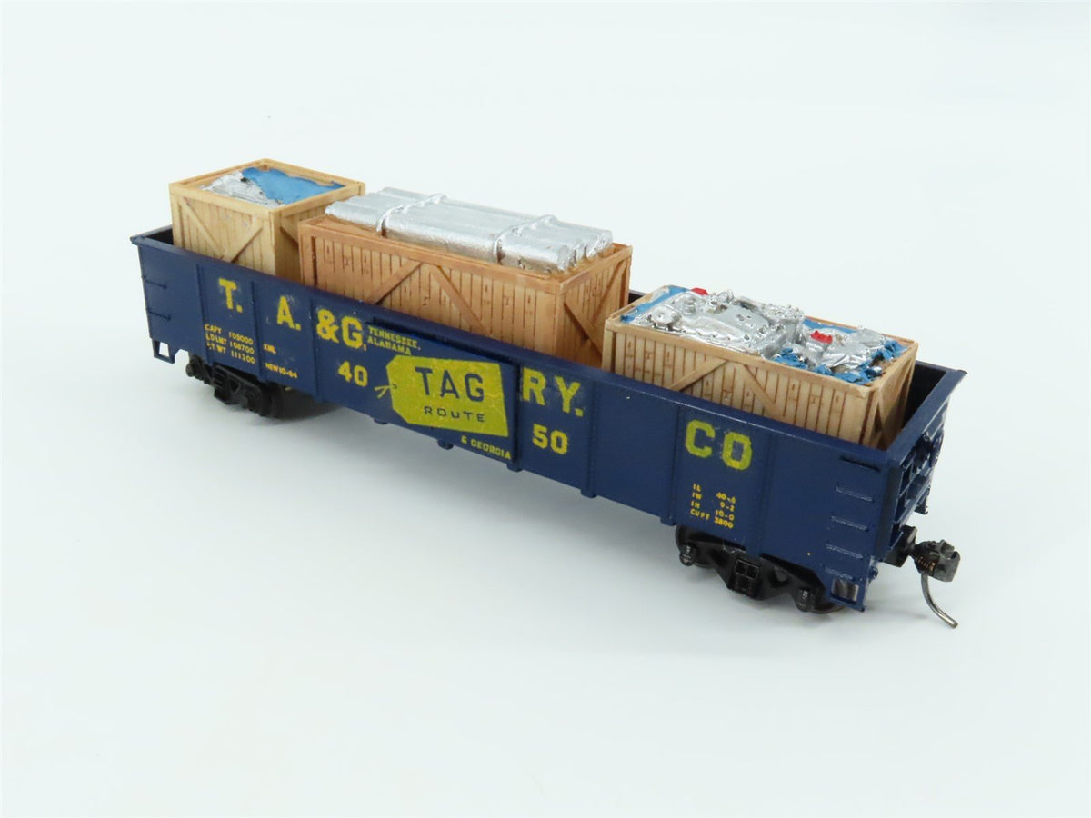 HO Scale Accurail 3700 TAG Railway 41&#39; Gondola #4050 Pro Custom w/ Load