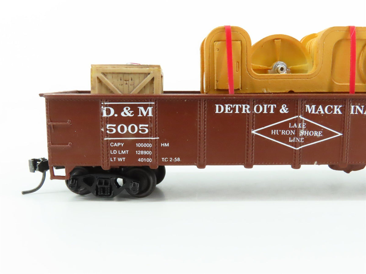 HO Scale Accurail D&amp;M Detroit &amp; Mackinac 41&#39; Gondola #5005 Pro Custom w/ Load