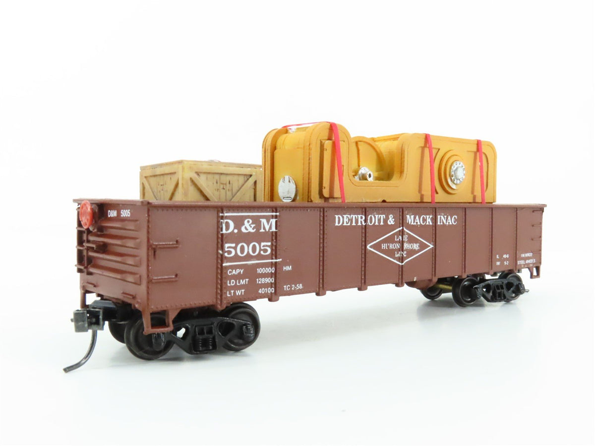 HO Scale Accurail D&amp;M Detroit &amp; Mackinac 41&#39; Gondola #5005 Pro Custom w/ Load