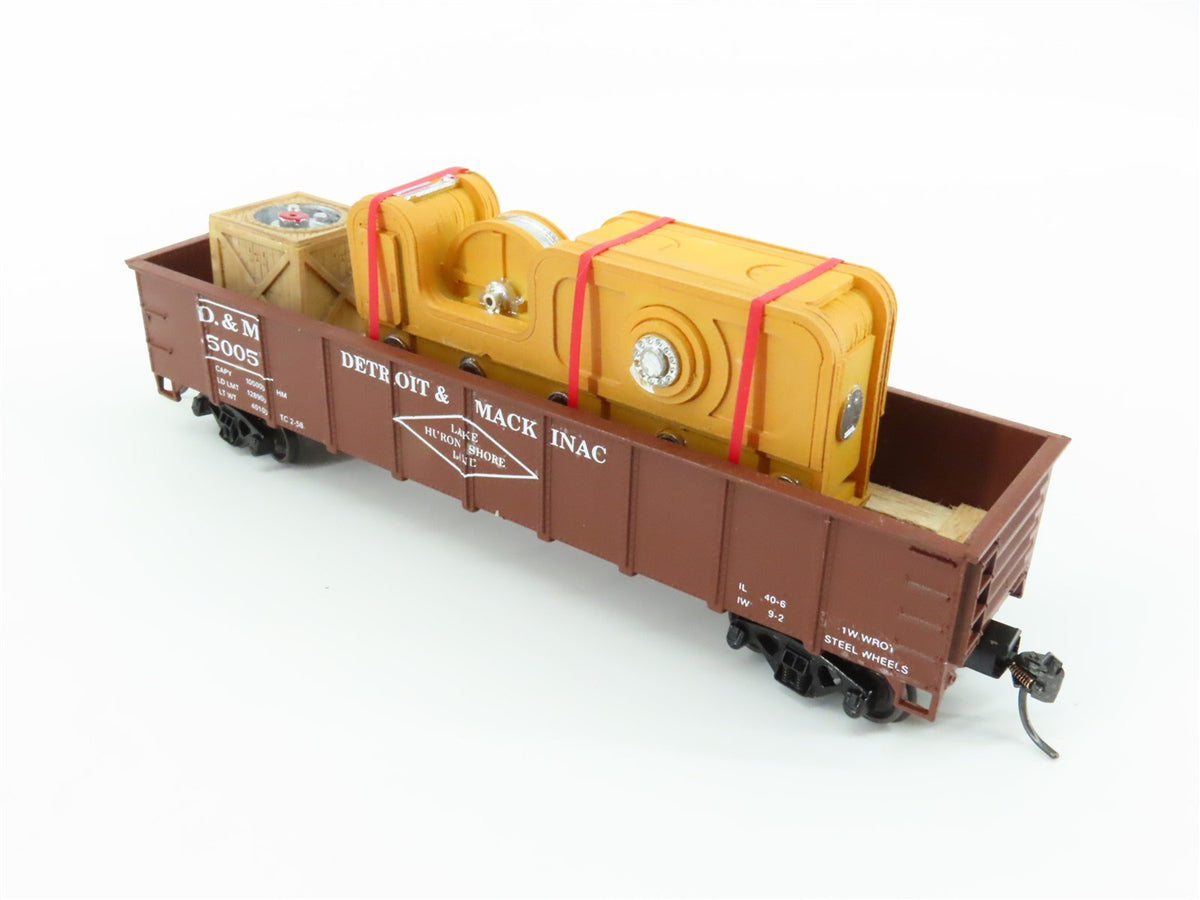 HO Scale Accurail D&amp;M Detroit &amp; Mackinac 41&#39; Gondola #5005 Pro Custom w/ Load