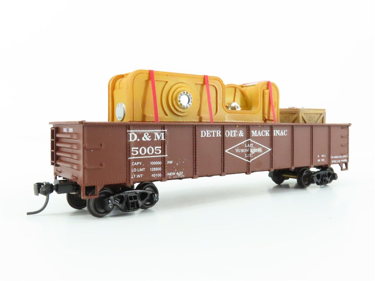 HO Scale Accurail D&amp;M Detroit &amp; Mackinac 41&#39; Gondola #5005 Pro Custom w/ Load