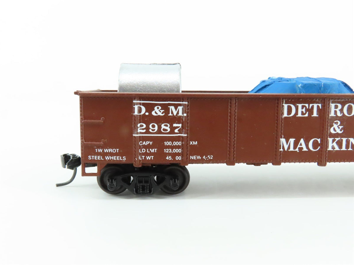 HO Scale Accurail D&amp;M Detroit &amp; Mackinac 41&#39; Gondola #2987 Pro Custom w/ Load
