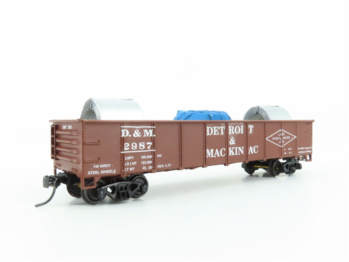 HO Scale Accurail D&amp;M Detroit &amp; Mackinac 41&#39; Gondola #2987 Pro Custom w/ Load