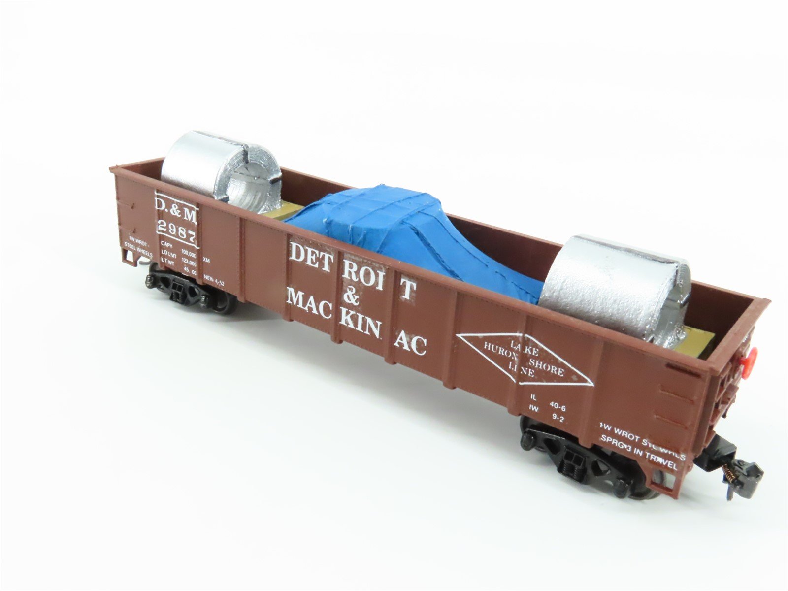 HO Scale Accurail D&M Detroit & Mackinac 41' Gondola #2987 Pro Custom w/ Load
