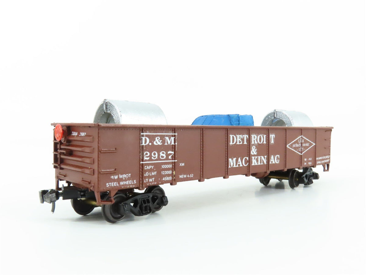 HO Scale Accurail D&amp;M Detroit &amp; Mackinac 41&#39; Gondola #2987 Pro Custom w/ Load