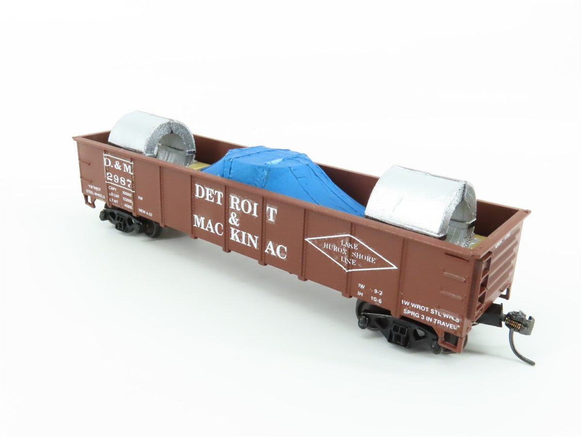 HO Scale Accurail D&amp;M Detroit &amp; Mackinac 41&#39; Gondola #2987 Pro Custom w/ Load