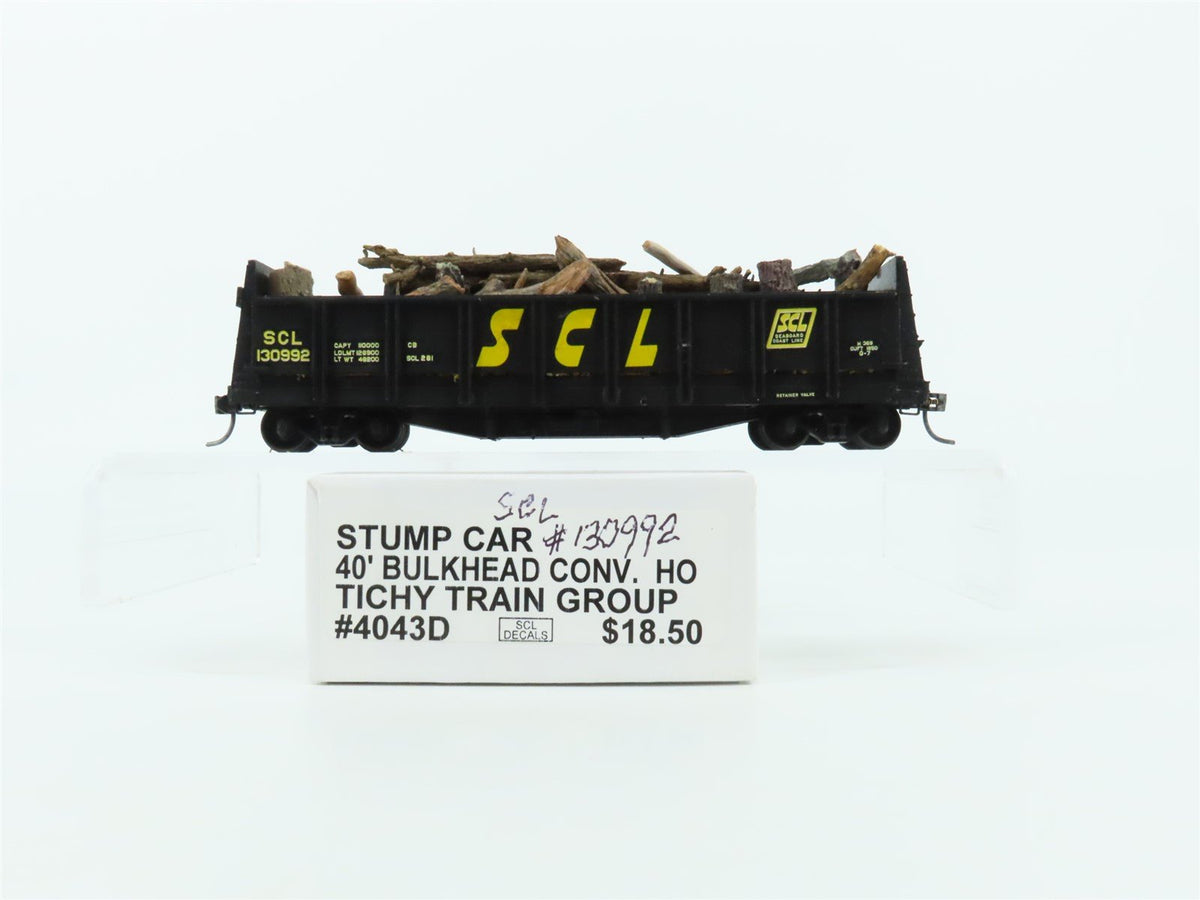 HO Tichy 4043D SCL Seaboard Coast Line 40&#39; Stump Car #130992 Pro Custom w/Load