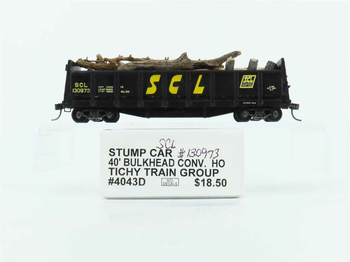 HO Tichy 4043D SCL Seaboard Coast Line 40&#39; Stump Car #130973 Pro Custom w/Load