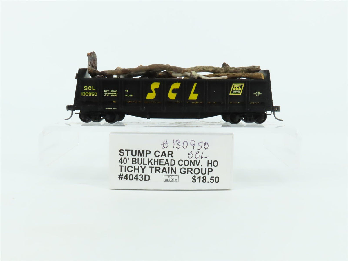 HO Tichy 4043D SCL Seaboard Coast Line 40&#39; Stump Car #130973 Pro Custom w/Load