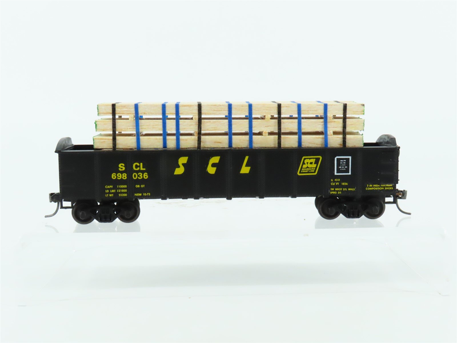 HO Scale Tichy SCL Seaboard Coast Line 40' Gondola #698036 Pro Custom w/Load