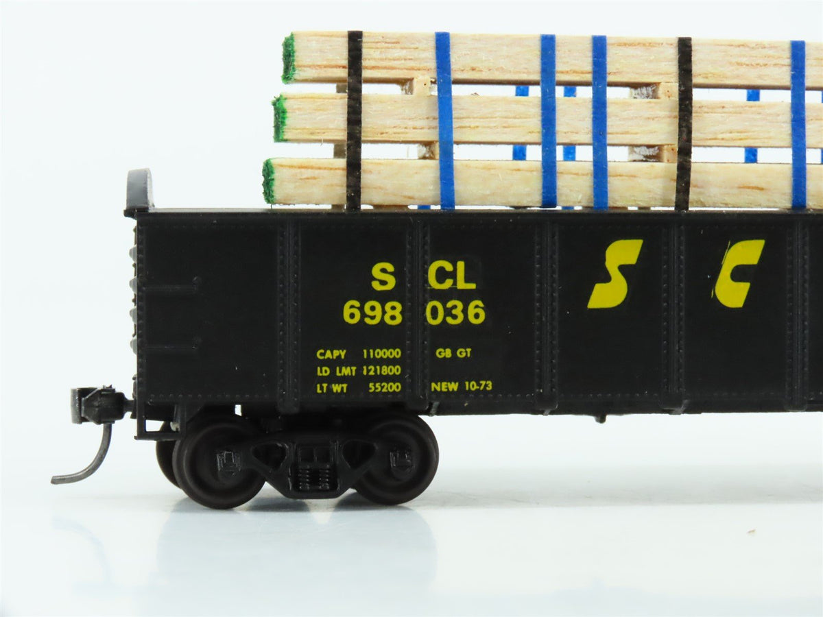 HO Scale Tichy SCL Seaboard Coast Line 40&#39; Gondola #698036 Pro Custom w/Load