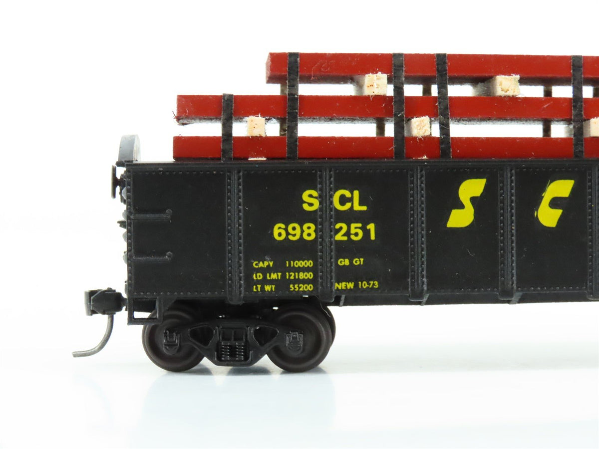 HO Scale Tichy SCL Seaboard Coast Line 40&#39; Gondola #698251 Pro Custom w/Load