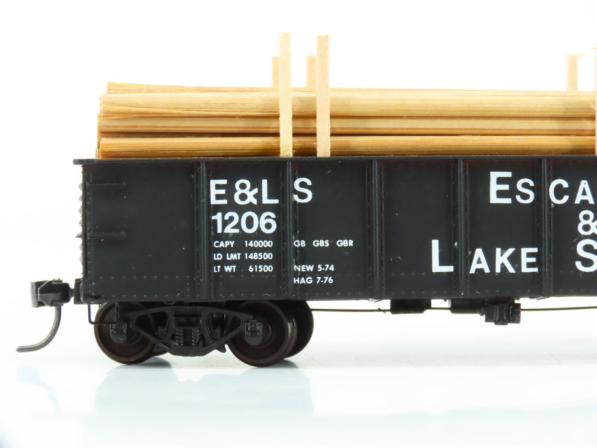 HO Accurail ELS Escanaba &amp; Lake Superior 41&#39; Gondola #1206 Pro Custom w/ Load