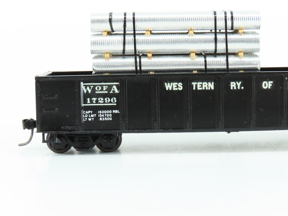 HO Scale Unbranded WofA Western Of Alabama 50&#39; Gondola #17296 Pro Custom w/ Load