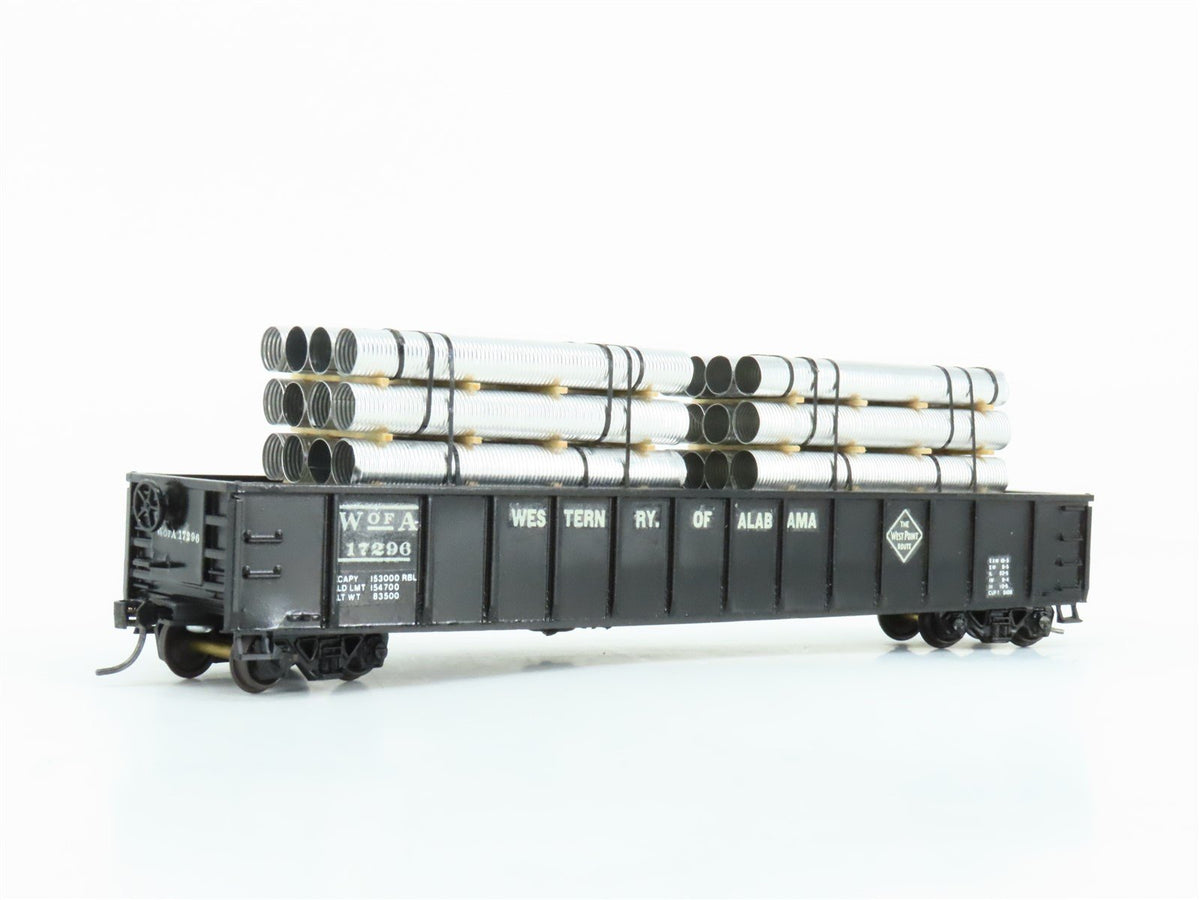 HO Scale Unbranded WofA Western Of Alabama 50&#39; Gondola #17296 Pro Custom w/ Load