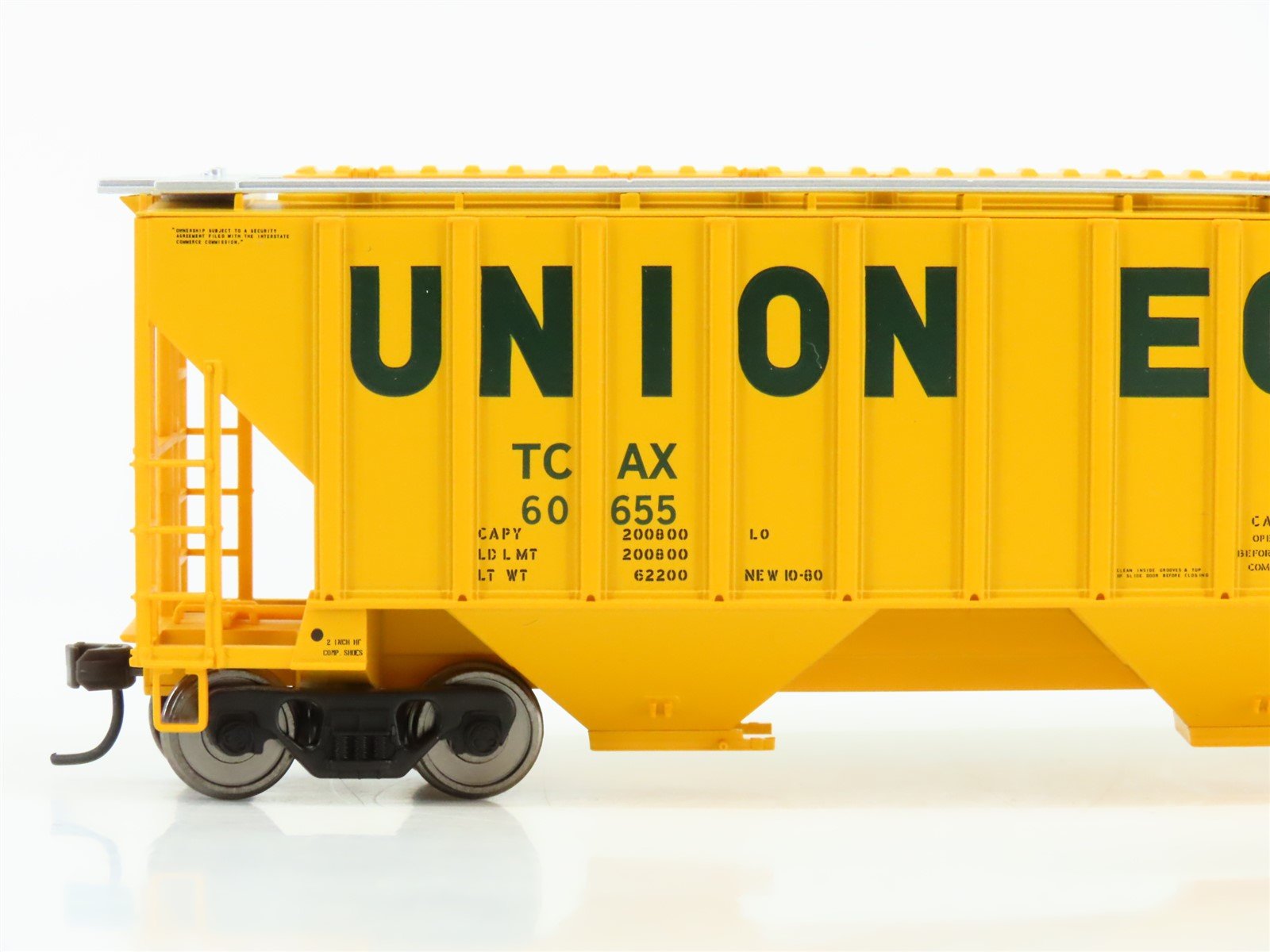 HO Scale Atlas 20000127 TCAX Union Equity 4750 3 Bay Covered Hopper #60655