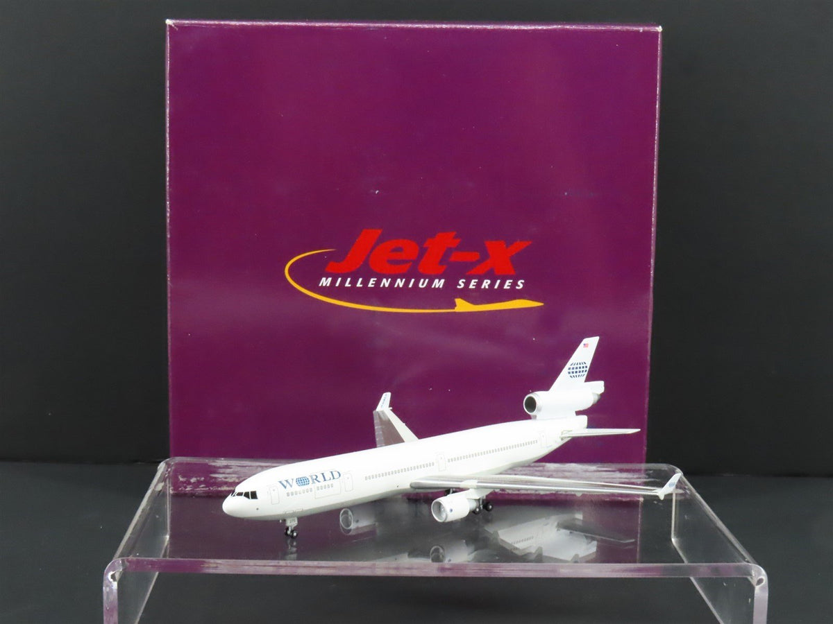 1:400 Scale Jet-X Die-Cast World McDonnell Douglas MD-11F Aircraft w/ Stand
