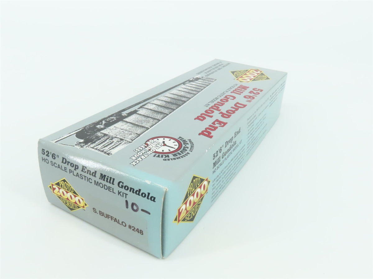 HO Scale Proto 2000 South Buffalo 52&#39; 6&quot; Drop End Mill Gondola #248 Kit