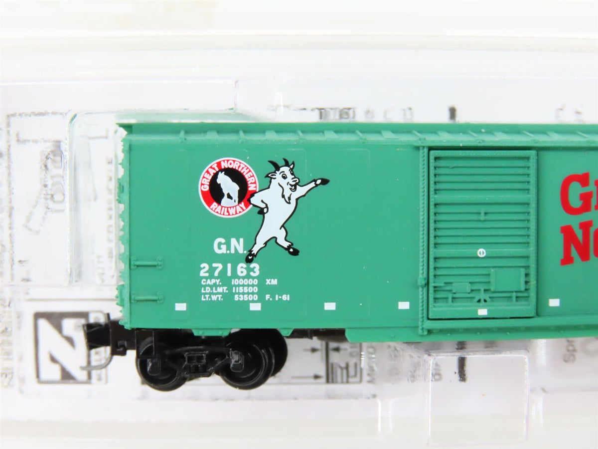 Z Scale Micro-Trains MTL 50000442 GN Great Northern &quot;Goat&quot; 40&#39; Box Car #27163