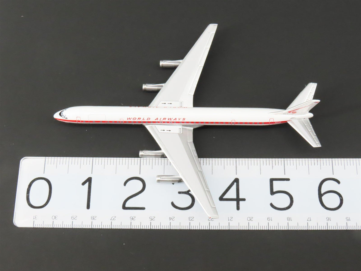 1:400 Scale Aero Classics Die-Cast World Airways DC-8-63F Aircraft N801WA