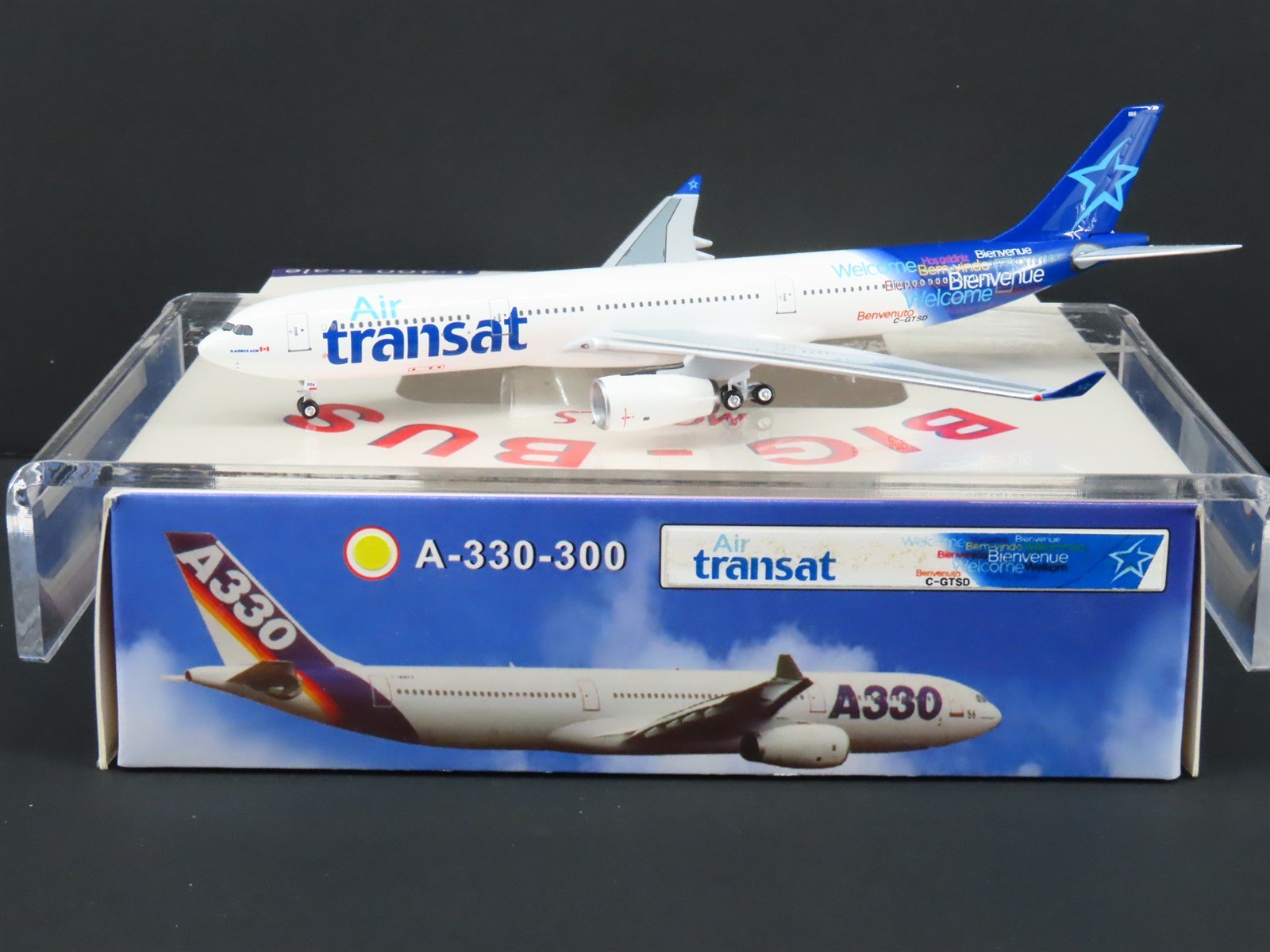 1:400 Scale Aero Classics Baby-Bus Air Transat "Welcome" A330-343E Airbus C-GTSD