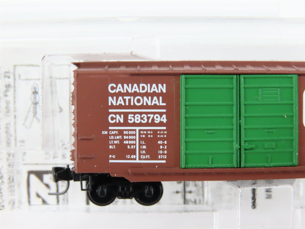 Z Micro-Trains MTL 50100090 CN Canadian National 40&#39; Double Door Box Car #583794