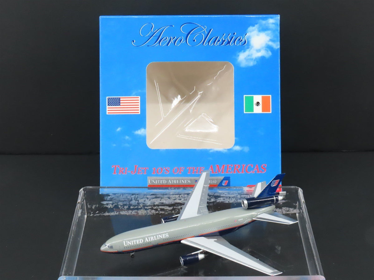 1:400 Aero Classics Die-Cast United Airlines McDonnell Douglas DC-10-10 Aircraft