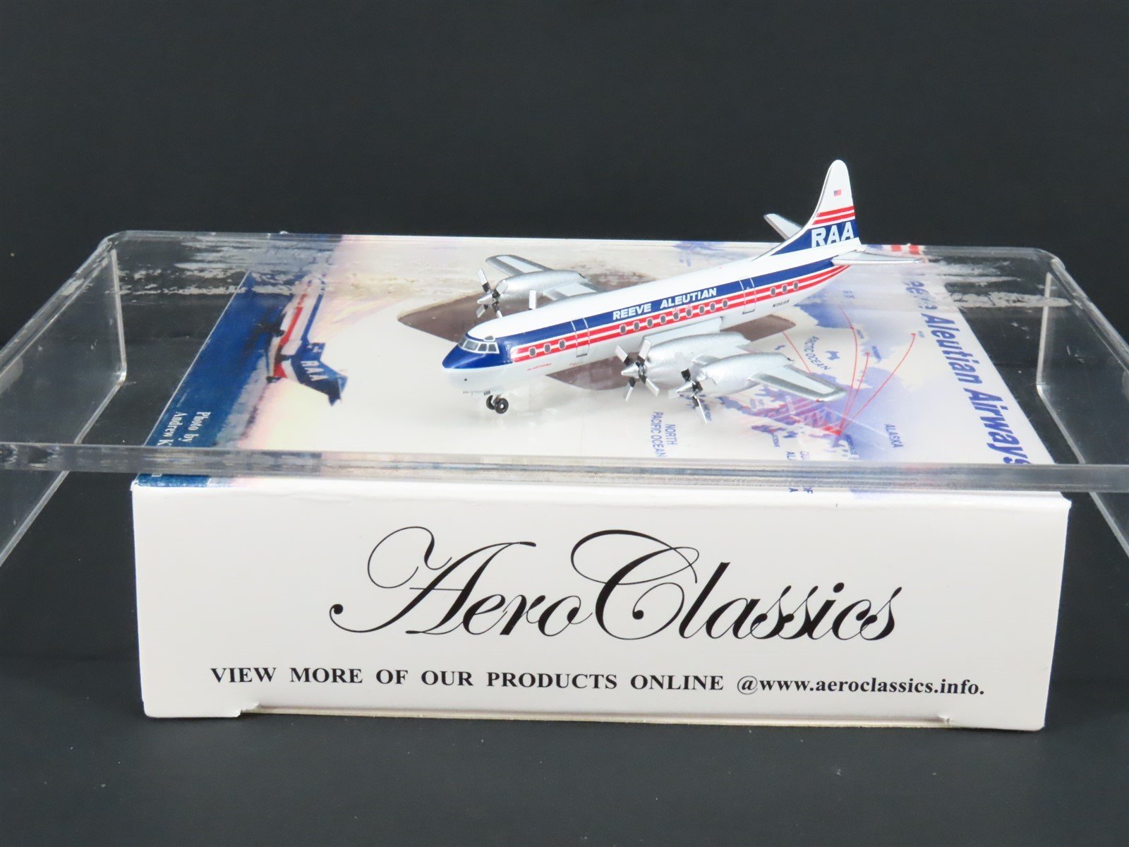 1:400 Aero Classics Die-Cast RAA Reeve Aleutian Lockheed L-188 Electra Aircraft
