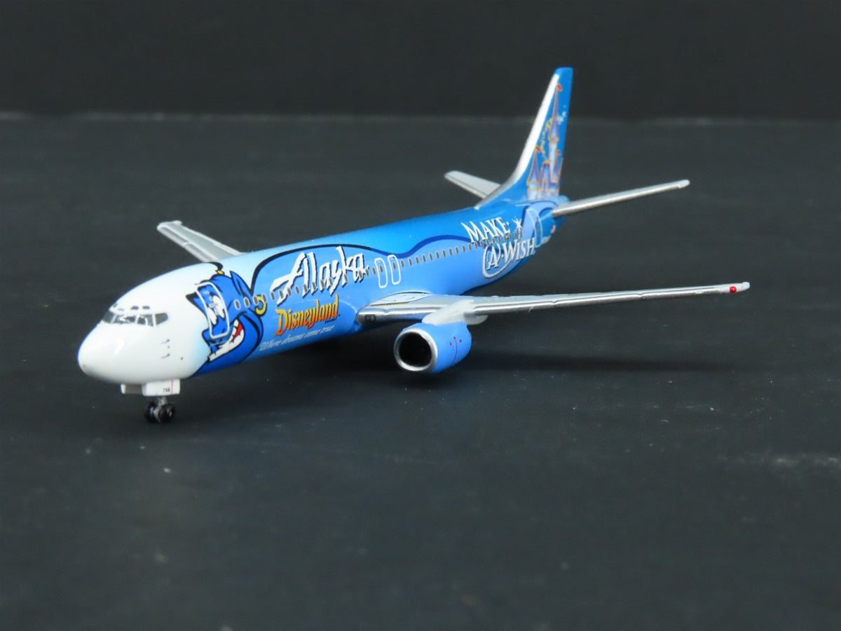 1:400 Gemini Jets GJASA748 DieCast Alaska Disneyland Make a Wish Boeing 737-400