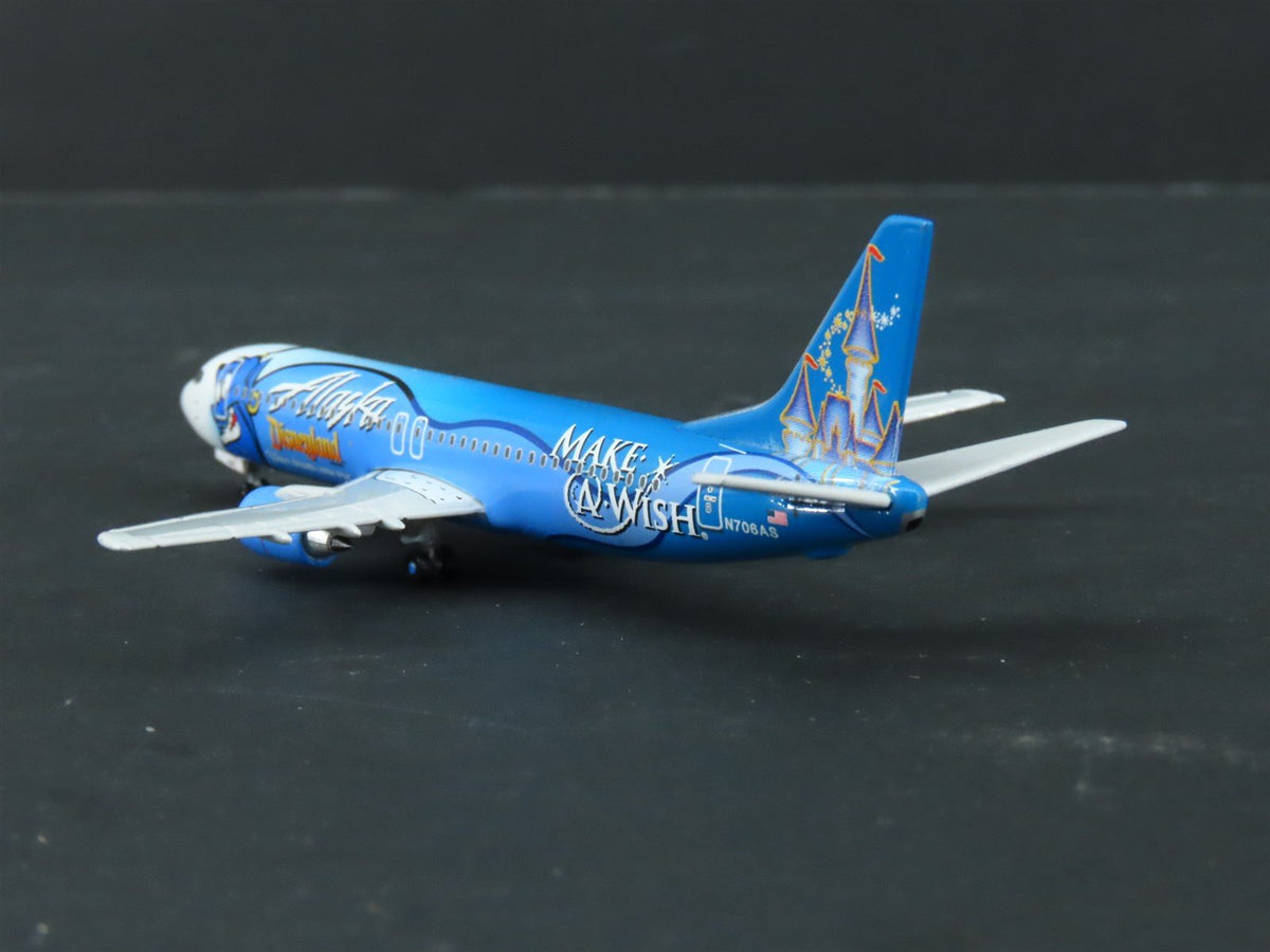 1:400 Gemini Jets GJASA748 DieCast Alaska Disneyland Make a Wish Boeing 737-400