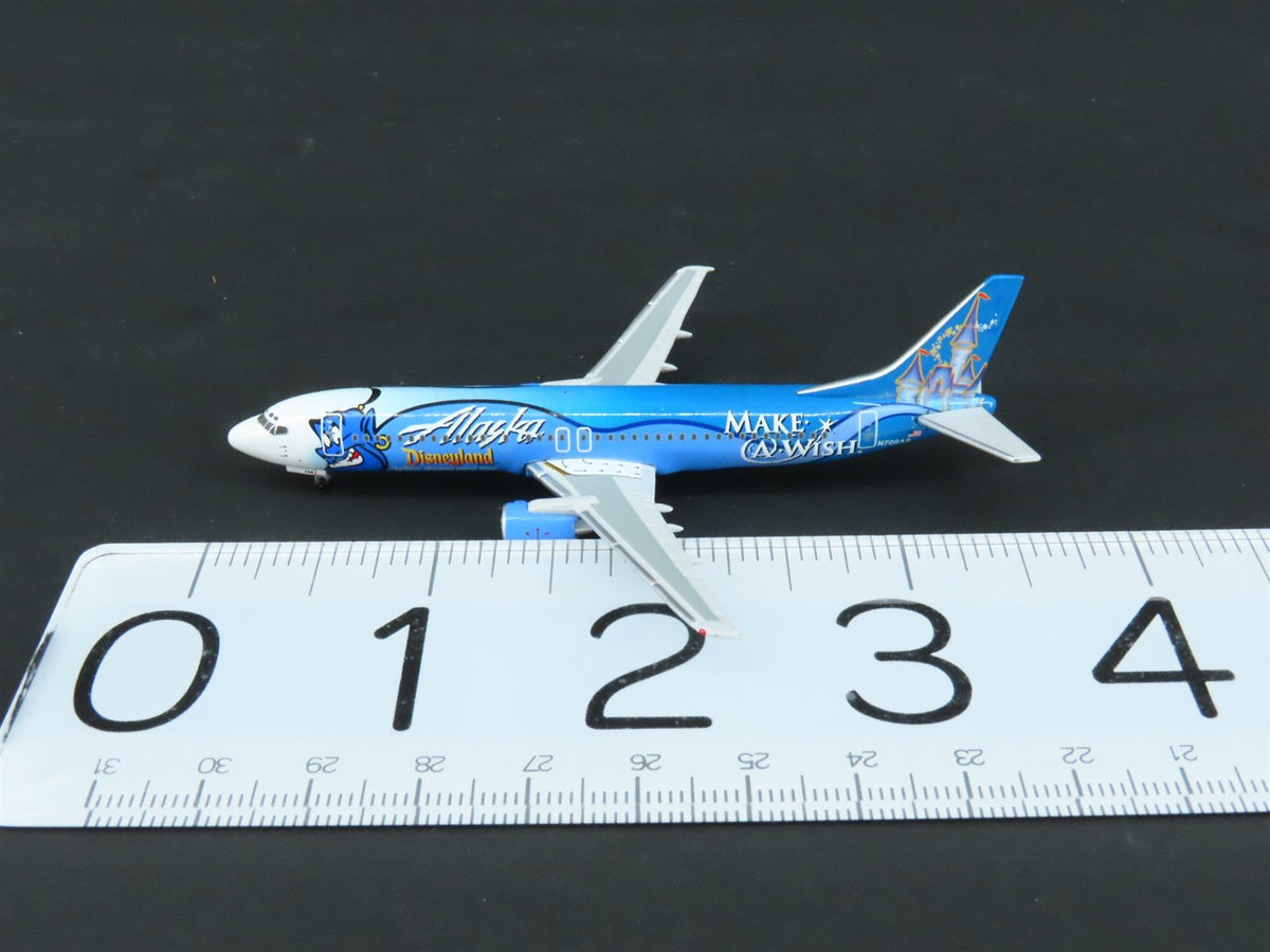 1:400 Gemini Jets GJASA748 DieCast Alaska Disneyland Make a Wish Boeing 737-400