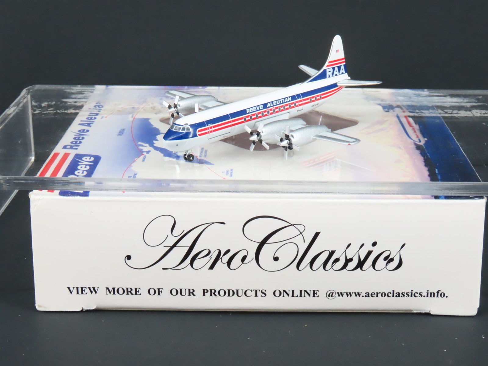 1:400 Aero Classics Die-Cast RAA Reeve Aleutian Lockheed L-188 Electra Aircraft