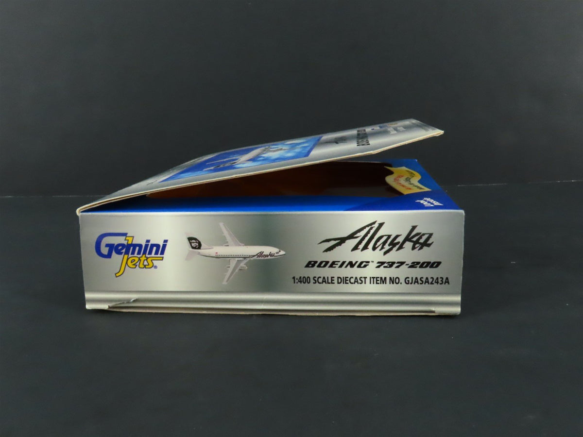 1:400 Gemini Jets GJASA243A Die-Cast Alaska Air Boeing 737-200 Airliner N730AS