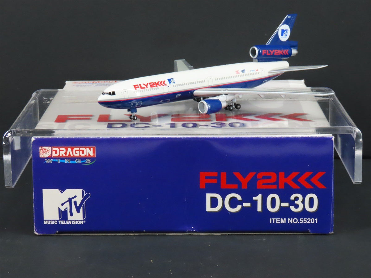 1:400 Scale Dragon Wings 55201-03 Die-Cast FLY2K &quot;MTV&quot; Douglas DC-10-30 Aircraft