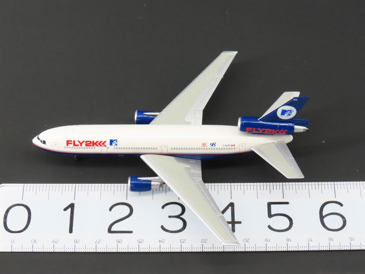 1:400 Scale Dragon Wings 55201-03 Die-Cast FLY2K &quot;MTV&quot; Douglas DC-10-30 Aircraft