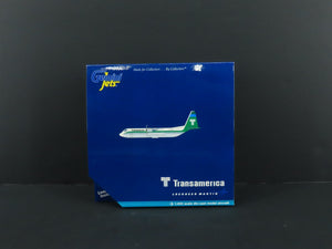 1:400 Gemini Jets GJTVA644 Die-Cast Transamerica Lockheed L-100-30 Airliner