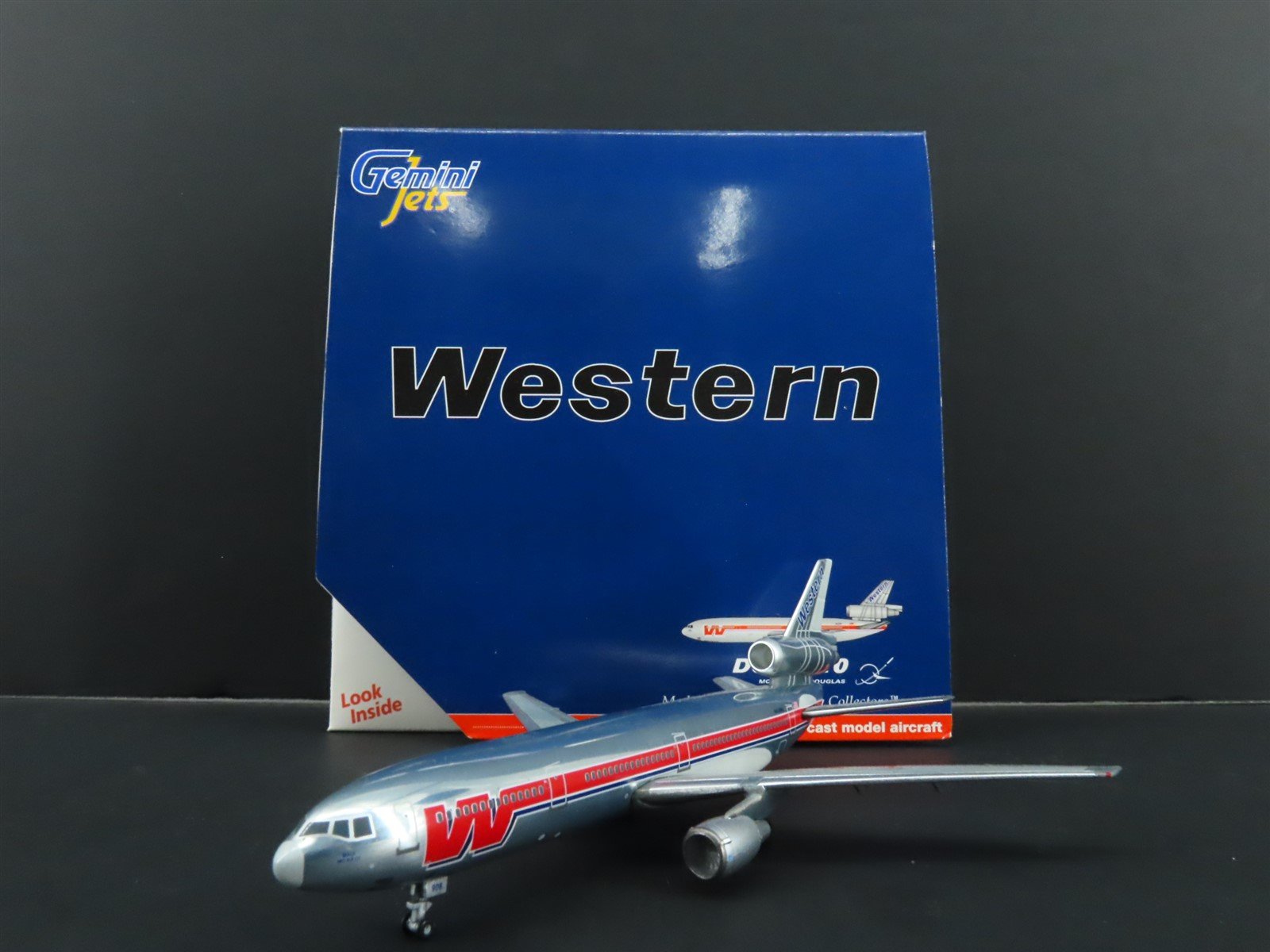1:400 Gemini Jets GJWAL561 Die-Cast Western McDonnell Douglas DC-10-10 Airliner