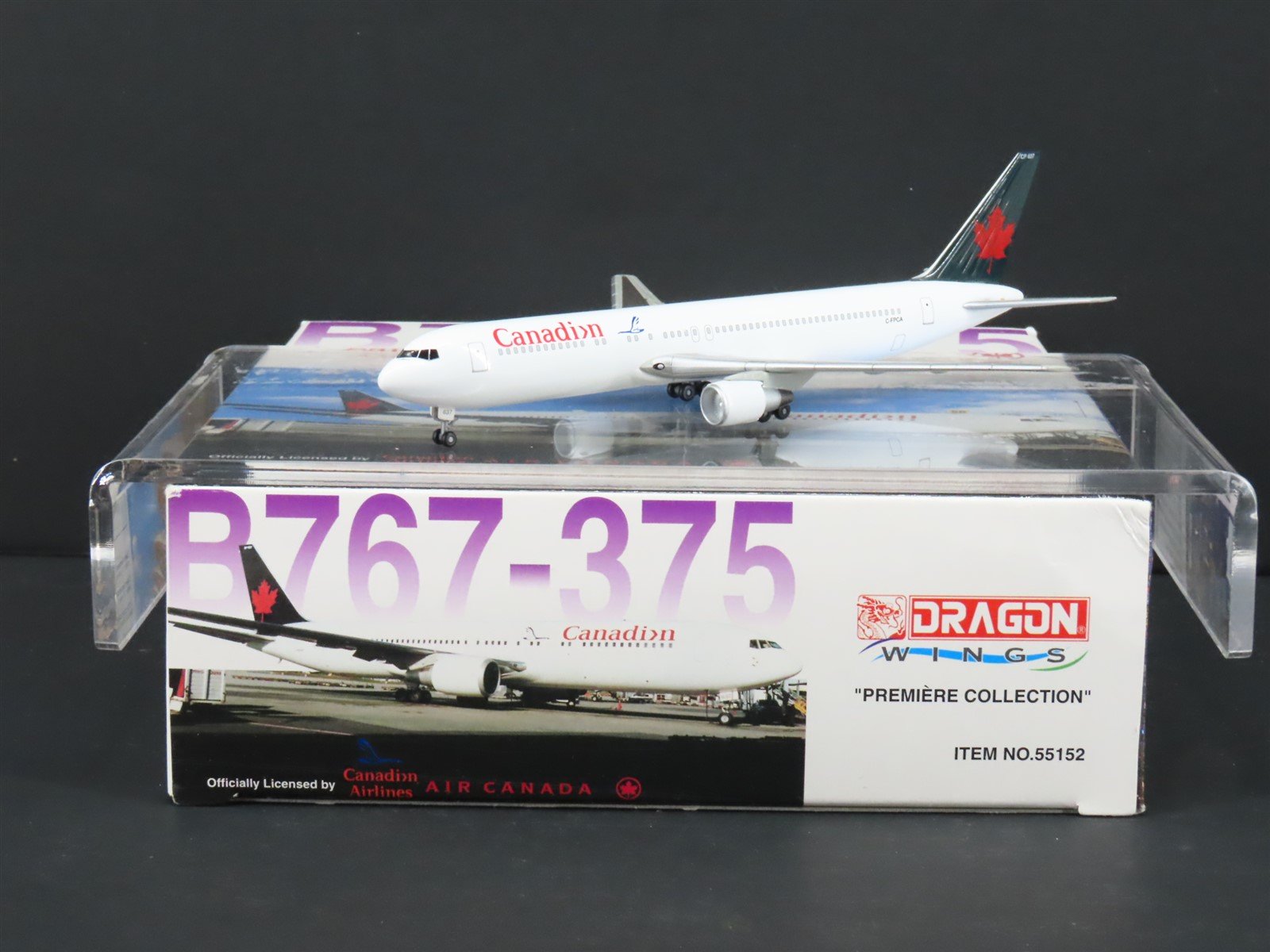 1:400 Scale Dragon Wings 55152 Die-Cast Canadian Boeing B767-424 Aircraft