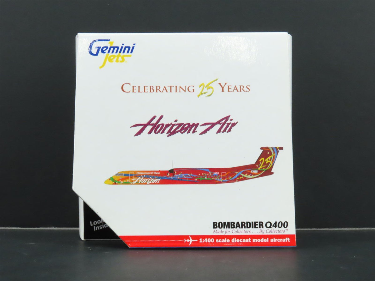 1:400 Gemini Jets GJQXE732 Die-Cast Horizon &quot;25 Years&quot; Bombardier Q400 N425QX