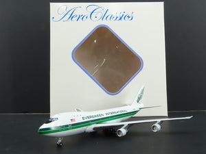 1:400 Aero Classics Die-Cast Evergreen Boeing 747-100F Airliner N481EV w/Gear