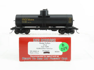 HO Scale Red Caboose RR-33001-4 UTLX 103W 10K Gal Single Dome Tank Car #85354