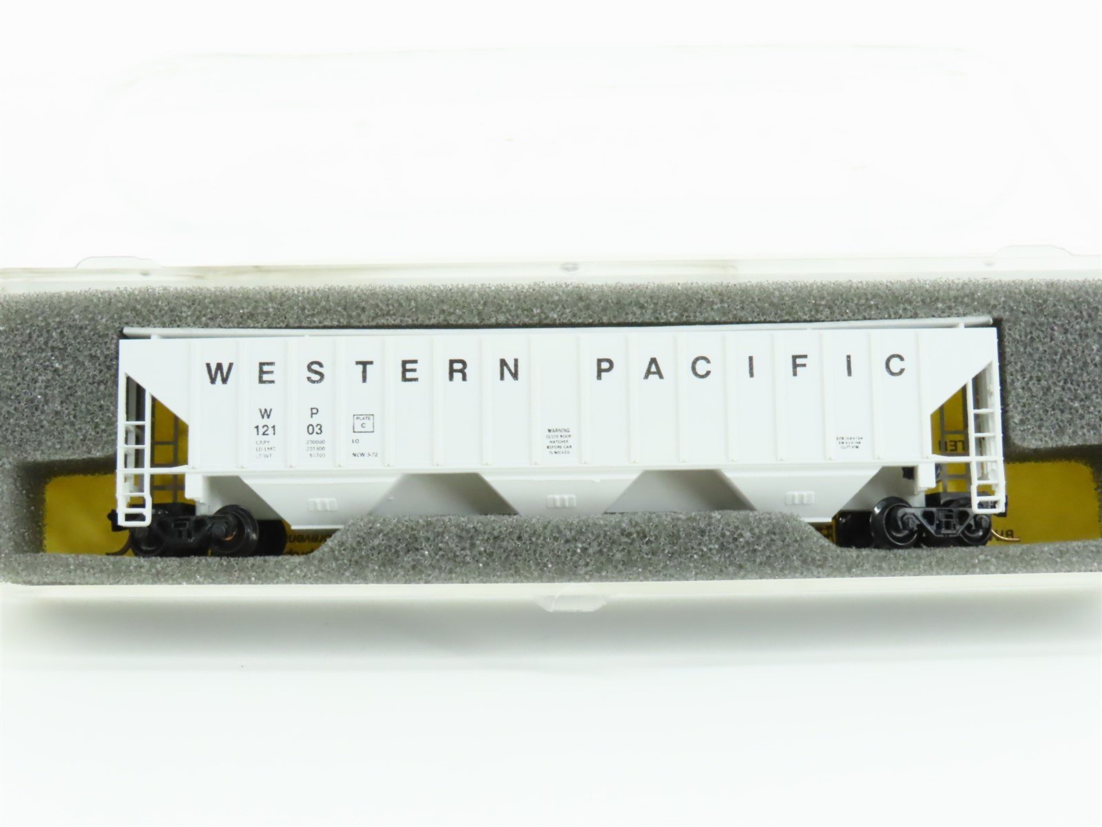 N Scale Precision Masters 1531 WP Western Pacific 3-Bay Covered Hopper #12103
