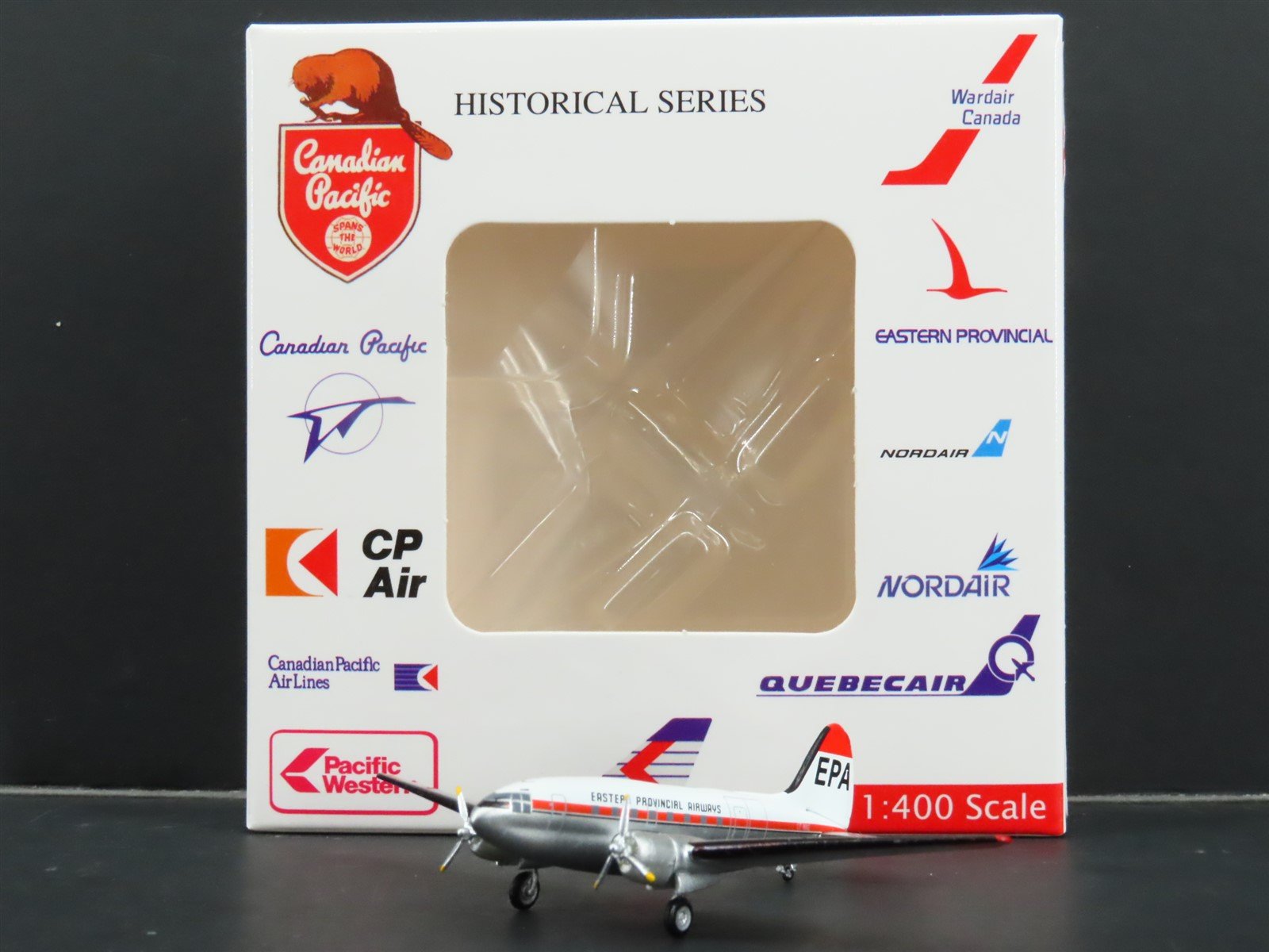 1:400 Aero Classics AC411183 Eastern Provincial Curtiss C-46 Airliner CF-NAE