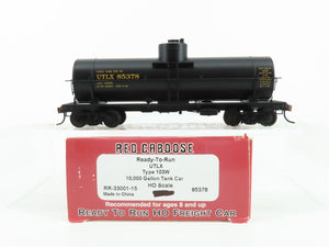 HO Scale Red Caboose RR-33001-15 UTLX 103W 10K Gal Single Dome Tank Car #85378