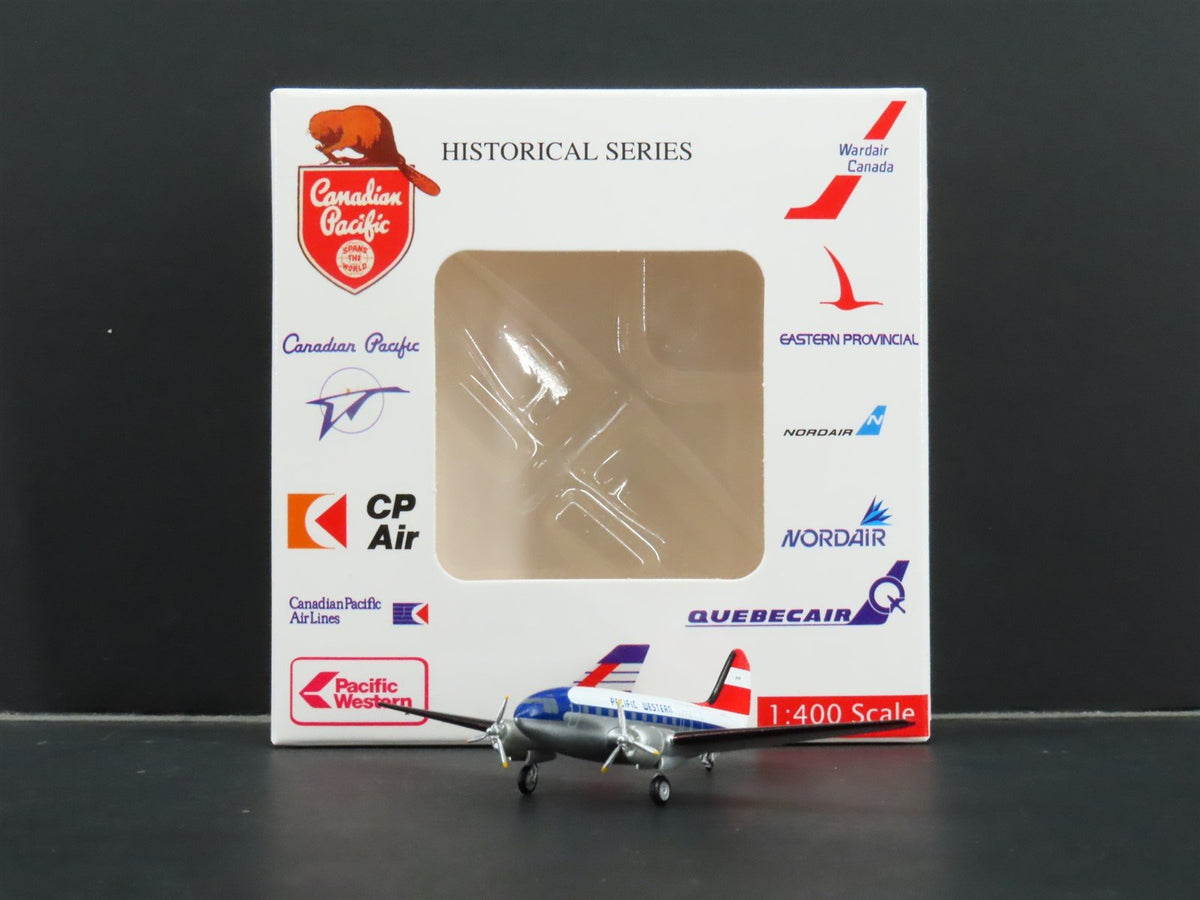 1:400 Scale Aero Classics AC411184 Pacific Western Curtiss C-46 Airliner CF-HYI