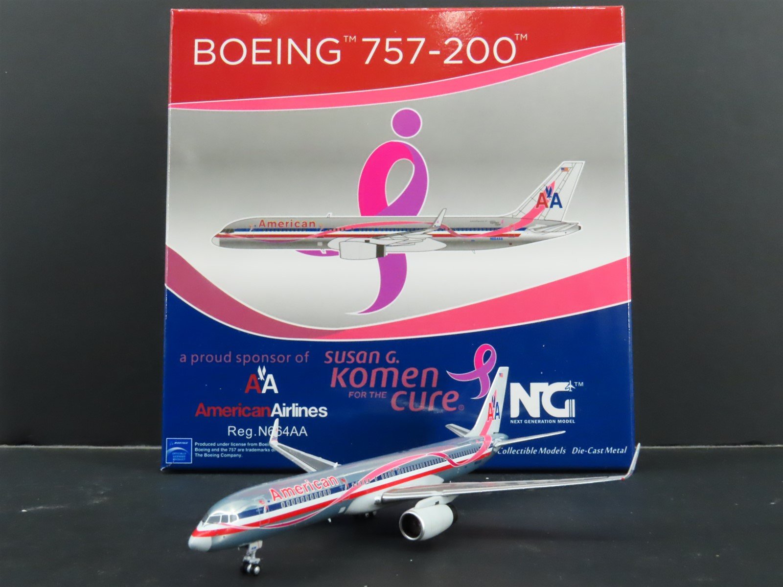 1:400 Next Generation Models 53190 Die-Cast American Boeing 757-200 Airliner