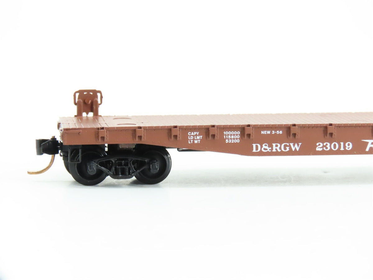 N Scale Micro-Trains MTL 45060 D&amp;RGW Rio Grande Railroad 50&#39; Flat Car #23019