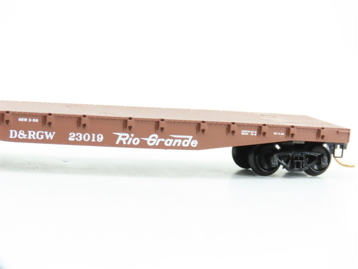 N Scale Micro-Trains MTL 45060 D&amp;RGW Rio Grande Railroad 50&#39; Flat Car #23019